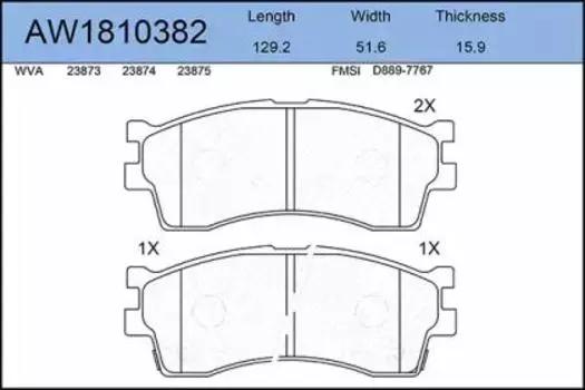 КОЛОДКИ ТОРМОЗНЫЕ ПЕРЕДНИЕ