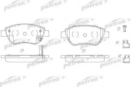КОЛОДКИ ТОРМОЗНЫЕ ПЕРЕДНИЕ К-КТ