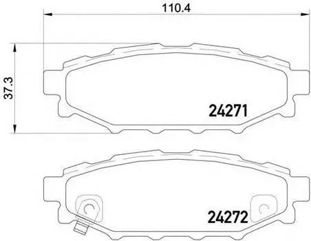 КОЛОДКИ ТОРМОЗНЫЕ SUBARU BRZ 06/12- / SUBARU EXIGA (YA) 05/08- / SUBARU FORESTER (SH) 12/07- / SUBA