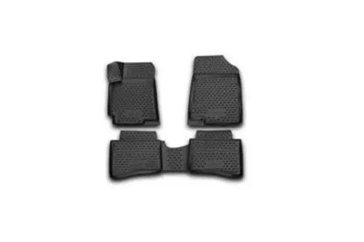Коврики 3D в салон подходят для HYUNDAI Solaris (I, Iр), 2010-2017, седан, хэтчбек, 4 шт. (полиуретан)