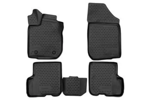 Коврики 3D в салон подходят для RENAULT Logan II 2012 - 2018, 4шт. (полиуретан)