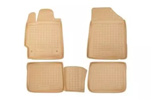 Коврики в салон TOYOTA Camry 07/2006-12/2011, 4 шт. (полиуретан, бежевые)