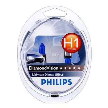 Лампа головного света (DiamondVision) H1 12V 55W 5000K Блистер 2 шт.