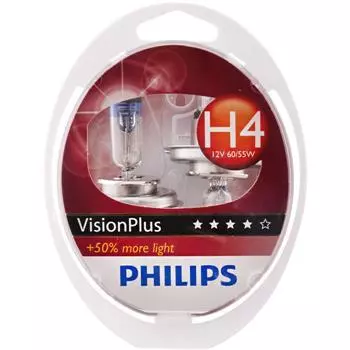 Лампа головного света (VisionPlus) H4 12V 60/55W Блистер 2 шт.