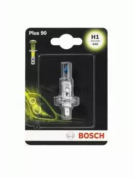 Лампа галогеновая BOSCH H1 55 W Plus 50 блистер 12 В
