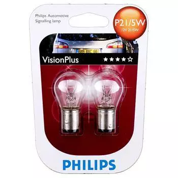 Лампа периферийная (VisionPlus) P21/5W 12V 21/5W Блистер 2 шт.