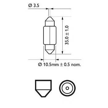 ЛАМПА СИГНАЛЬНАЯ C5W 12V ( 1 ШТ.)