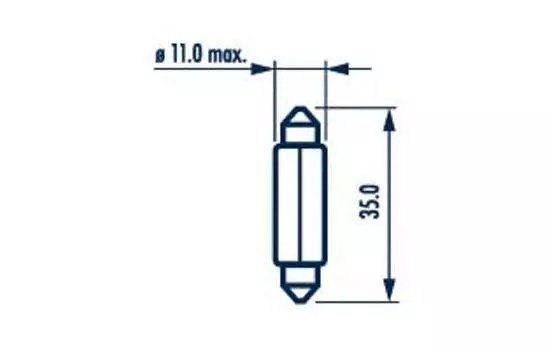 ЛАМПА СИГНАЛЬНАЯ C5W 12V ( 1 ШТ.)