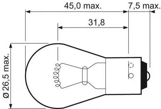 ЛАМПА СИГНАЛЬНАЯ PY21W 2 ШТ.