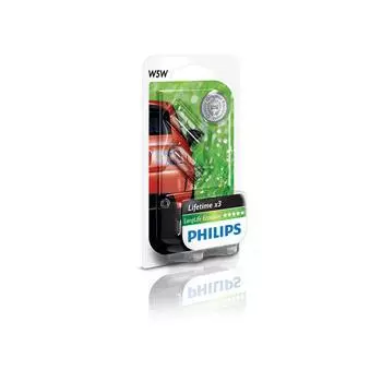 Лампы периферийные Philips Longlife Ecovision, W5W, 5W, блистер, 2 шт