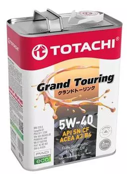 Моторное масло TOTACHI Grand Touring 5W-40, 4л