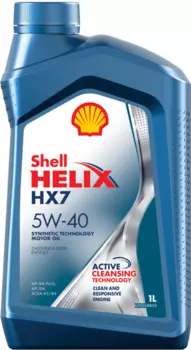 Моторное масло Shell Helix HX7 5W-40 SN PLUS, 1л