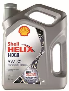 Моторное масло Shell Helix HX8 Synthetic 5W-30, 4л