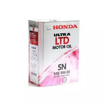 Моторное масло HONDA Motor Oil Ultra Ltd SN JP 5W-30, 4л