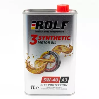 Моторное масло ROLF 3-Synthetic 5W-40, 1л