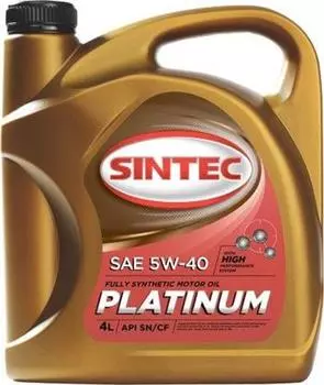 Моторное масло SINTEC PLATINUM 5W-40, 4л