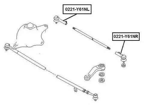 НАКОНЕЧНИК РУЛЕВОЙ ТЯГИ ПОПЕРЕЧНОЙ