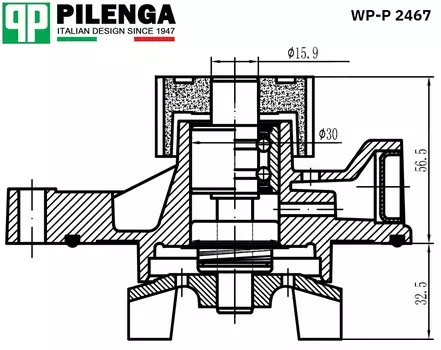 НАСОС ОХЛАЖДЕНИЯ ДВС 18 ЗУБОВ