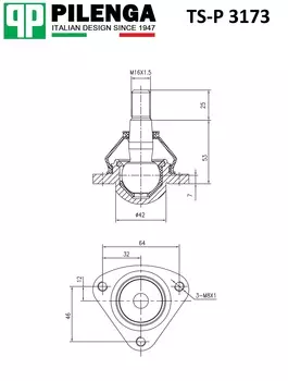ОПОРА ШАРОВАЯ НИЖНЯЯ