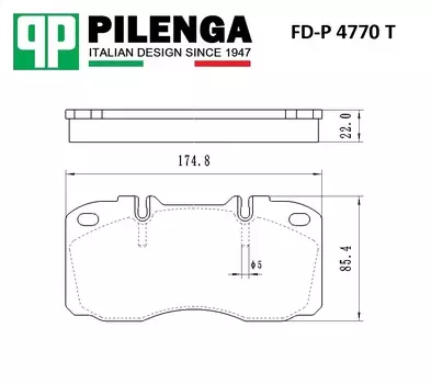 PILENGA FD-P 4770 T КОЛОДКИ ТОРМОЗНЫЕ ДИСКОВЫЕ, УСИЛЕННЫЕ