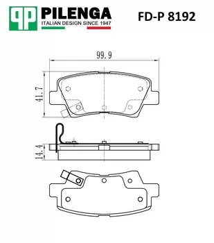 PILENGA FD-P 8192 КОЛОДКИ ТОРМОЗНЫЕ ДИСКОВЫЕ ЗАДНИЕ
