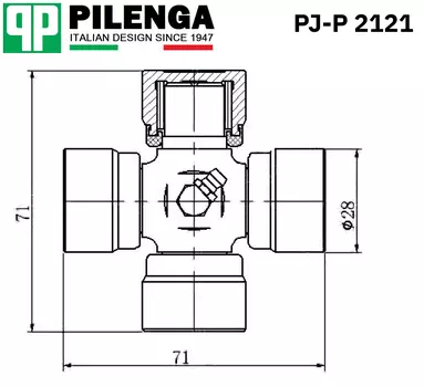 PILENGA PJ-P 2121 КРЕСТОВИНА КАРДАННОГО ВАЛА