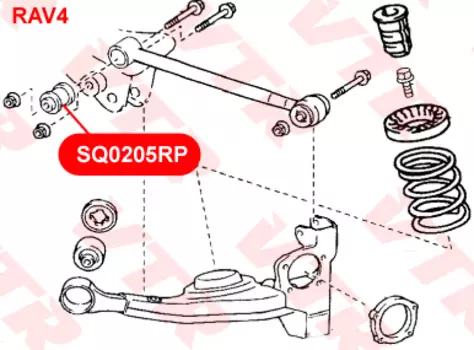 ПОЛИУРЕТАНОВЫЙ САЙЛЕНТБЛОК РЫЧАГА ЗАДНЕЙ ПОДВЕСКИ ВЕРХНЕГО
