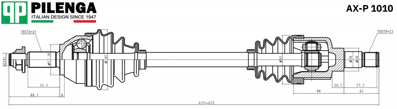 ПРИВОД В СБОРЕ ЛЕВЫЙ МКПП