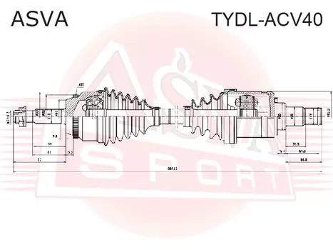 ПРИВОДНОЙ ВАЛ ЛЕВЫЙ