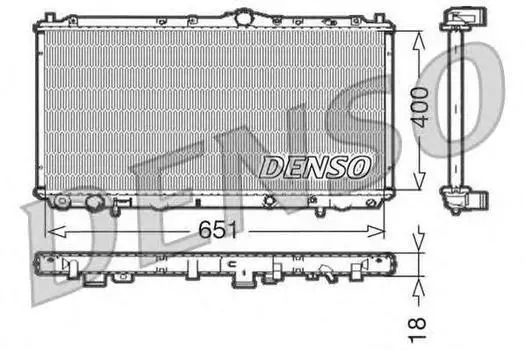Радиатор охлаждения ДВС DENSO арт. DRM33061