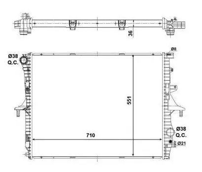 РАДИАТОР ОХЛАЖДЕНИЯ ДВИГАТЕЛЯ AUDI Q7 06-