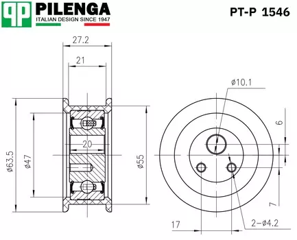 РОЛИК НАТЯЖИТЕЛЯ НОВОГО ОБРАЗЦА ВАЗ 2108-09 ПОСЛЕ 1997Г. /70/