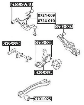 РЫЧАГ ПОДВЕСКИ ЗАД ВЕРХ R