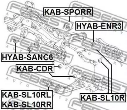 САЙЛЕНТБЛОК HYUNDAI IX35/TUCSON 10MY 2009-