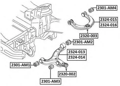 САЙЛЕНТБЛОК ПЕРЕДНЕГО ВЕРХНЕГО РЫЧАГА