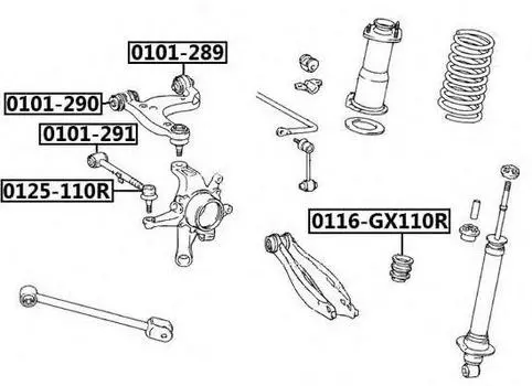 САЙЛЕНТБЛОК ПЕРЕДНИЙ ЗАДНЕГО ВЕРХНЕГО РЫЧАГА