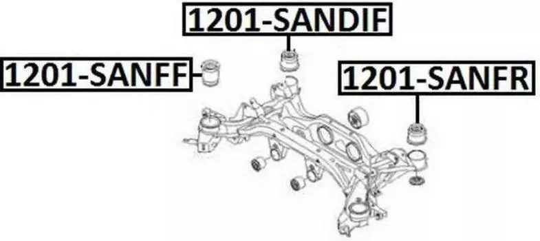 САЙЛЕНТБЛОК ПОДРАМНИКА ЗАДНЕГО