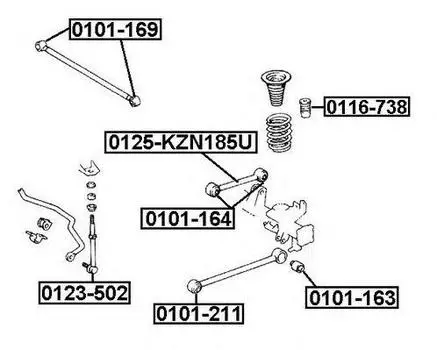 САЙЛЕНТБЛОК ЗАДНЕГО ПРОДОЛЬНОГО РЫЧАГА