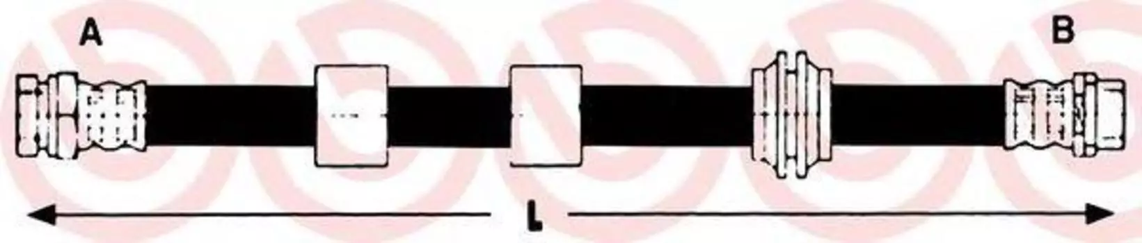 ШЛАНГ ТОРМОЗНОЙ FORD GALAXY (WGR) 03/95-05/06 / SEAT ALHAMBRA (7V8, 7V9) 04/96-03/10 / VW SHARAN (7