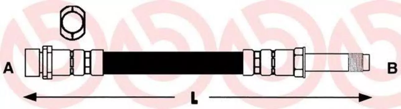 ШЛАНГ ТОРМОЗНОЙ, MERCEDES-BENZ SPRINTER 2-T BOX (901, 902) 01/95-05/06 / MERCEDES-BENZ SPRINTER 2-T BUS (901, 902) 01/95-05/06 / MERCEDES-BENZ SPRINTER 2-T PLATFORM/CHASSIS (901, 902) 01/95-05/06 / MERCEDES-BENZ SPRINTER 3-T BOX (903) 01/95-05/06 / MERCEDES-BENZ SPRINTER 3-T BUS (903) 01/95-05/06 / MERCEDES-BENZ SPRINTER 3-T PLATFORM/CHASSIS (903) 01/95-05/06 / MERCEDES-BENZ SPRINTER 4,6-T BOX (906) 06/06- / MERCEDES-BENZ SPRINTER 4,6-T PLATFORM/CHASSIS (906) 06/06- / MERCEDES-BENZ SPRINTER 4-T