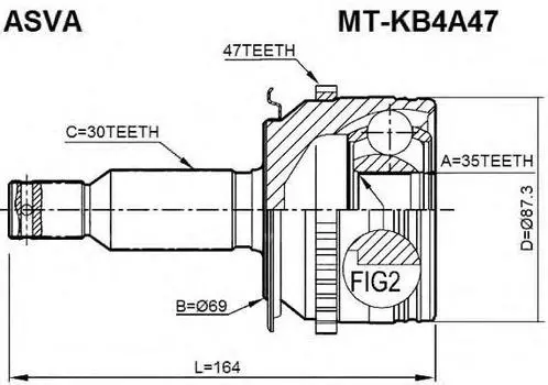 ШРУС НАРУЖНЫЙ 35X69X30