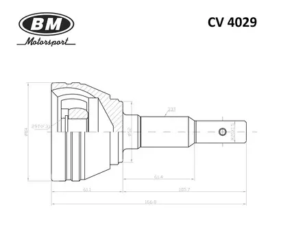 ШРУС НАРУЖНЫЙ С ПЫЛЬНИКОМ, 16V