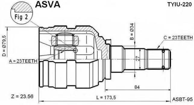 ШРУС ВНУТР 23X34X23