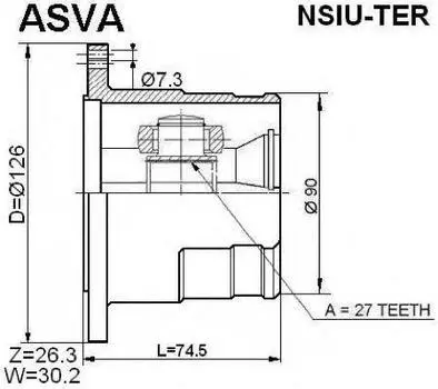 ШРУС ВНУТР 27X126