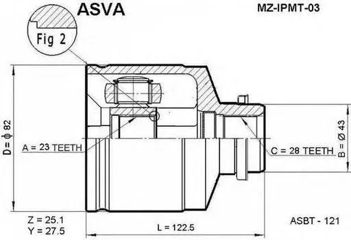 ШРУС ВНУТР R 23X43X28