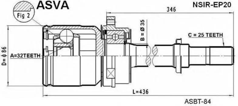 ШРУС ВНУТР R 32X40X25
