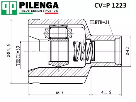 ШРУС ВНУТРЕННИЙ ПРАВЫЙ RENAULT DUSTER 1,6/2,0 4WD