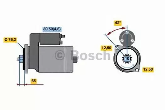 СТАРТЕР 12V, 1.7KW