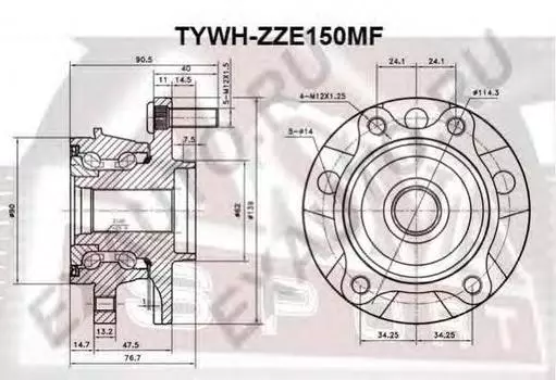 СТУПИЦА ПЕРЕДНЯЯ С МАГНИТНЫМ КОЛЬЦОМ АБС