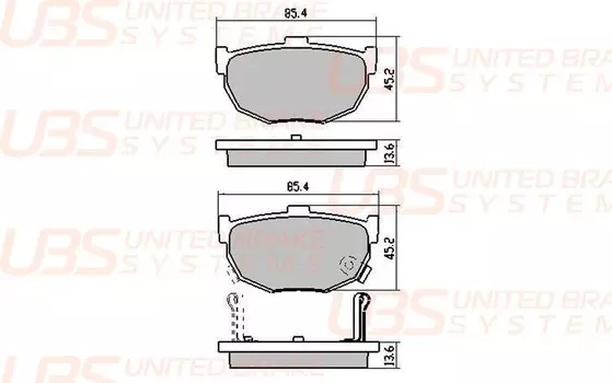 ТОРМОЗНЫЕ КОЛОДКИ HYUNDAI ELANTRA 00-/COUPE 98-09/KIA CERATO 04-/09- ЗАДНИЕ